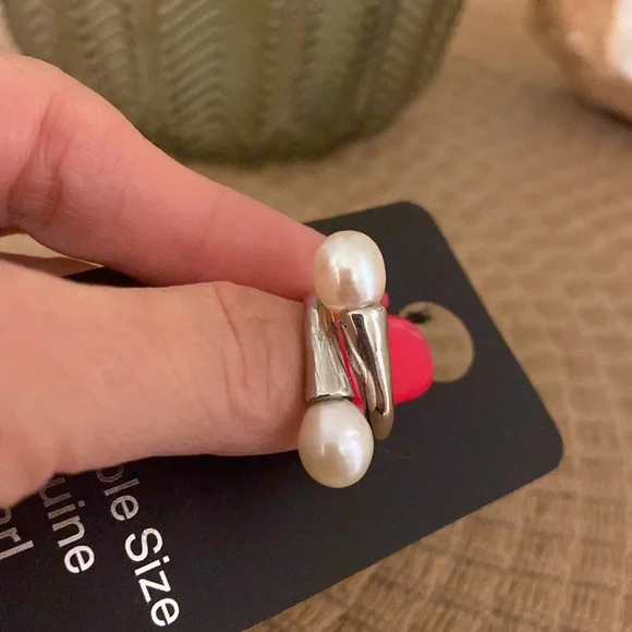 Genuine Pearl ring adjustable size - Picture 4 of 4